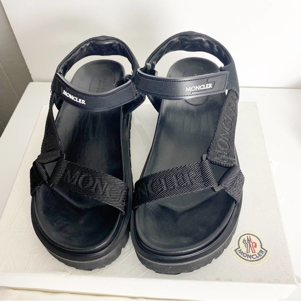 Moncler Flavia Sport Dad Sandals Black 39/9 - Picture 1 of 13